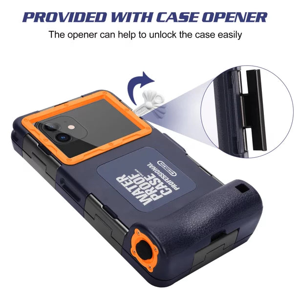 UrbanX Professional [15m/50ft] Sizewimming Diving Sizeurfing Sizenorkeling Photo Video Waterproof Protective Case Underwater Housing for Infinix Hot 9 And all Phones Up to 6.9 Inch LCD with Lanyard