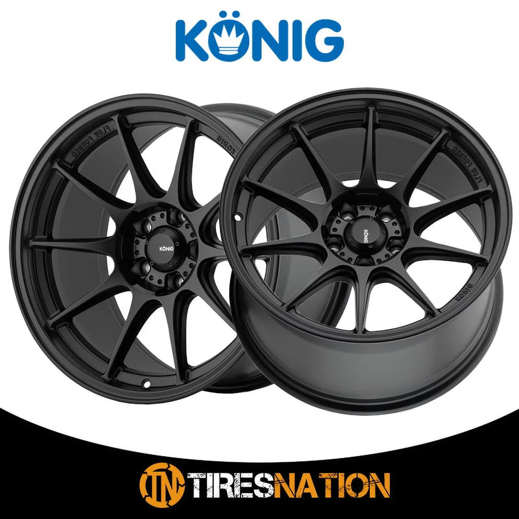 Konig 57B Dekagram 17x9 5x100 +40et Sizeemi-Matte Black Wheel
