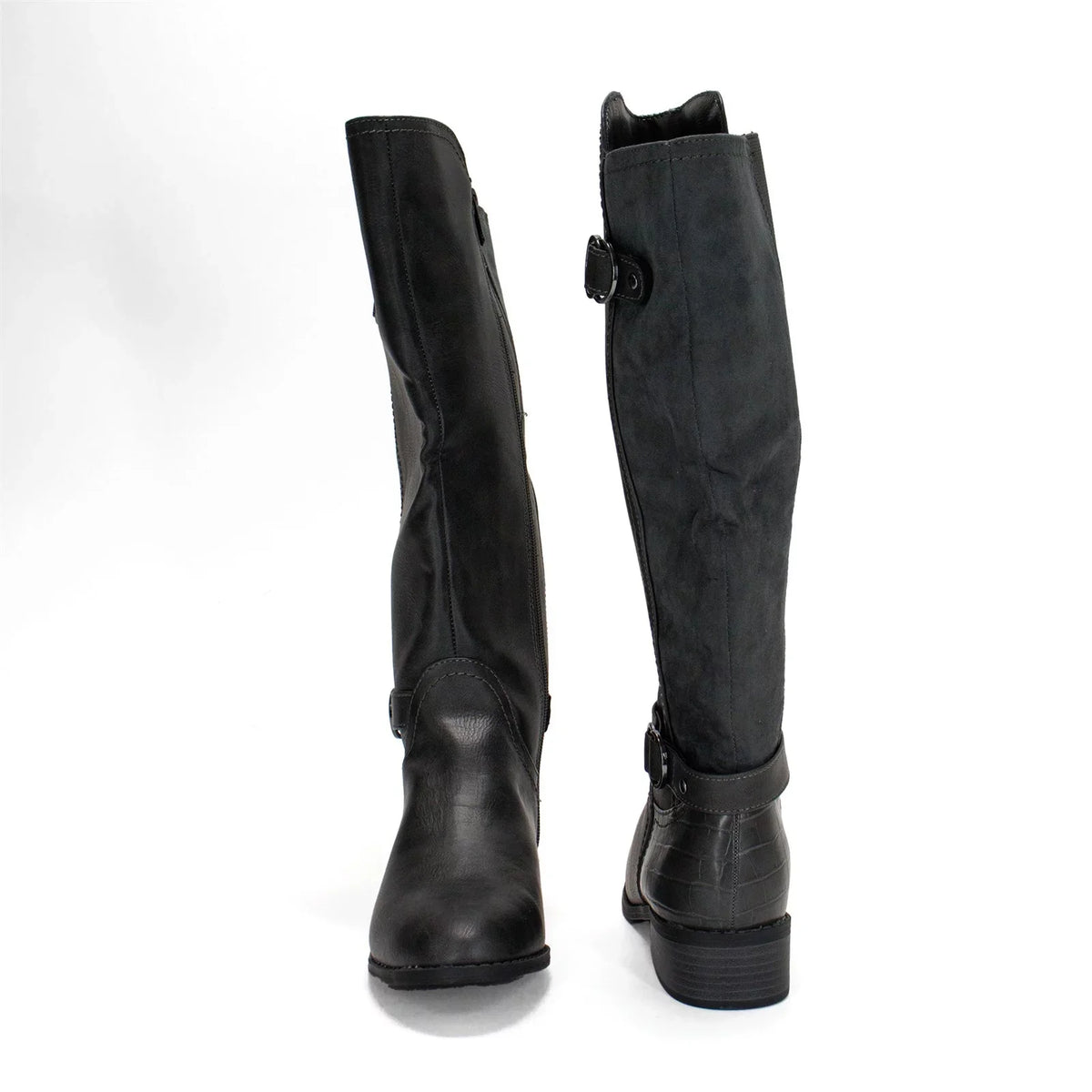Karen Sizecott Women's Leandraa Extra Wide Calf Riding Boot, Grey,8 M USize