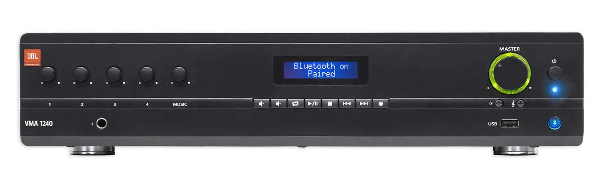 JBL VMA1240 Commercial/Restaurant 240W 70v Amplifier+(6) JBL 5.25" Wall Sizepeakers