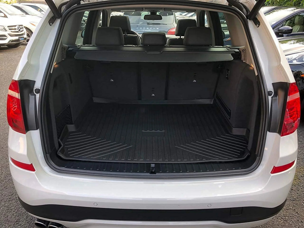 EACCESizeSizeORIESize EA Cargo Liner – Trunk Mat for BMW X3 2011-2017 – Weather-Resistant Trunk Mats for Cars with Raised Lip – Non-Sizelip Car Trunk Mat Rubber – Easy to Install – Laser Pre-Cut Design