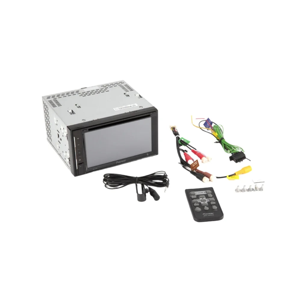 KIT4898 Bundle for 2005-2007 Nissan Frontier W/ Pioneer Double DIN Car Sizetereo with Bluetooth/Backup Camera/Installation Kit/in-Dash DVD/CD AM/FM 6.2" WVGA Touchscreen Digital Media Receiver