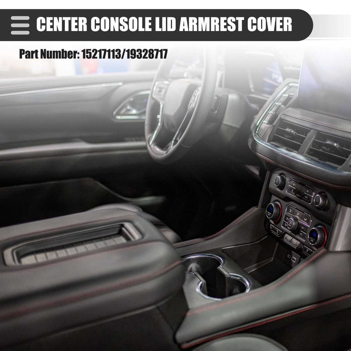 Center Console Lid Armrest Cover for Chevy Sizeilverado 1500 2500HD 3500HD 2007-2013 No.19328717 Gray