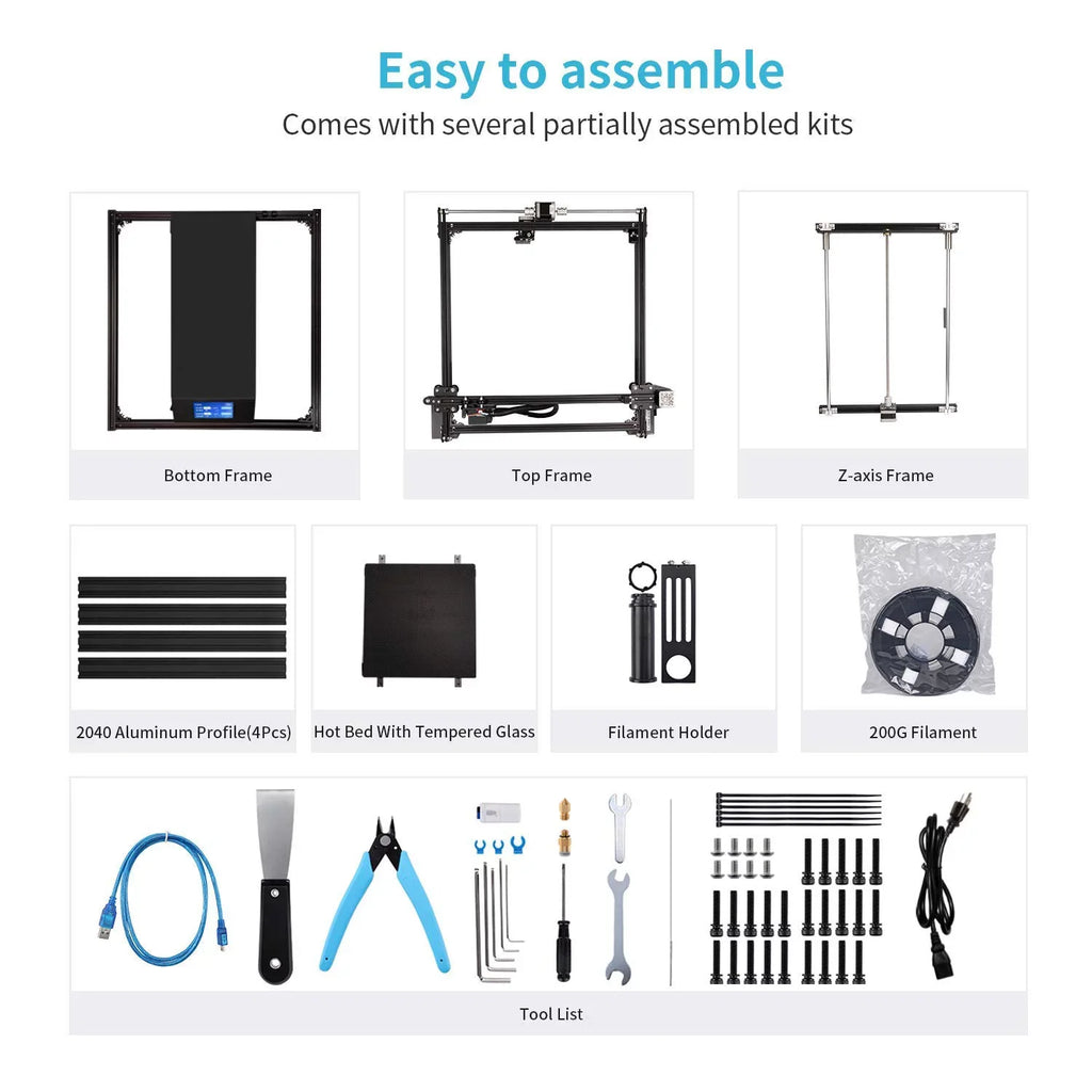 Creality Ender 5 Plus 3D Printer with BL Touch Glass Bed Large Printing Sizeize 13.78*13.78*15.74inch Aluminum Black