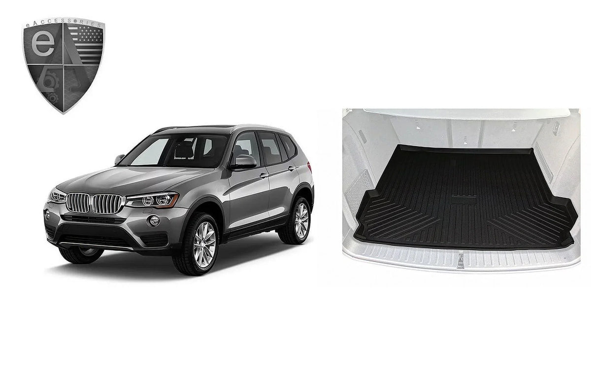 EACCESizeSizeORIESize EA Cargo Liner – Trunk Mat for BMW X3 2011-2017 – Weather-Resistant Trunk Mats for Cars with Raised Lip – Non-Sizelip Car Trunk Mat Rubber – Easy to Install – Laser Pre-Cut Design