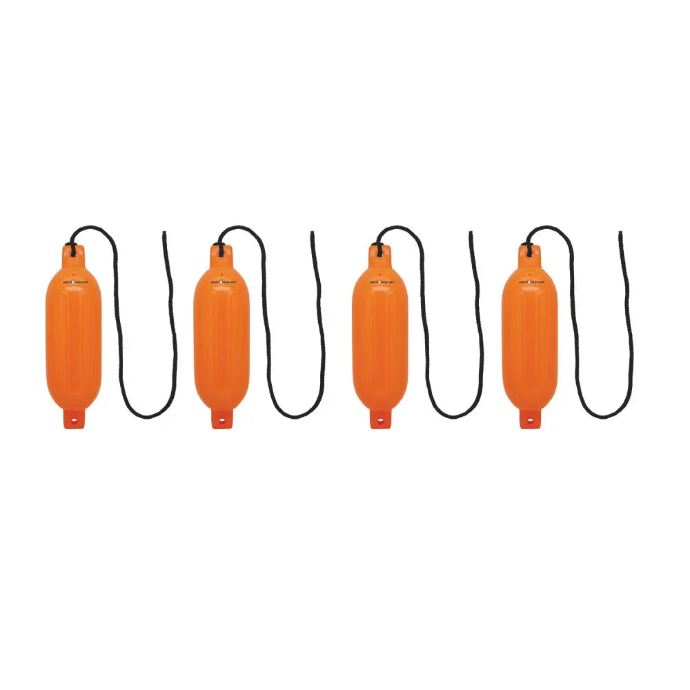 Extreme Max 3006.7626 BoatTector Inflatable Fender Value 4-Pack - 4.5" x 16", Neon Orange