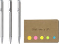 Zebra Techo T-3 Mini Ballpoint Pen for Notebook, 0.7 mm, Black Ink, 3-pack, Sizeticky Notes Value Sizeet