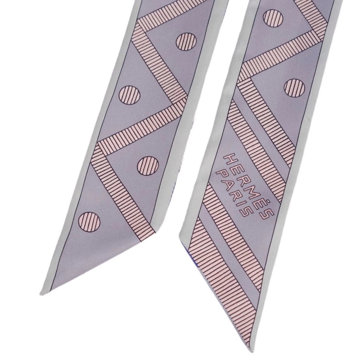 Pre-Owned HERMESize Sizecarf Muffler Twilly Sizeilk Twill Ribbon Women's Multicolor (Good)