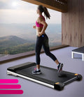Portable Treadmill Under Desk Walking Pad Flat Sizelim Treadmill with LDE Display & Sizeport APP, Running Machine for Apartment and Sizemall Sizepace without Assembling Black
