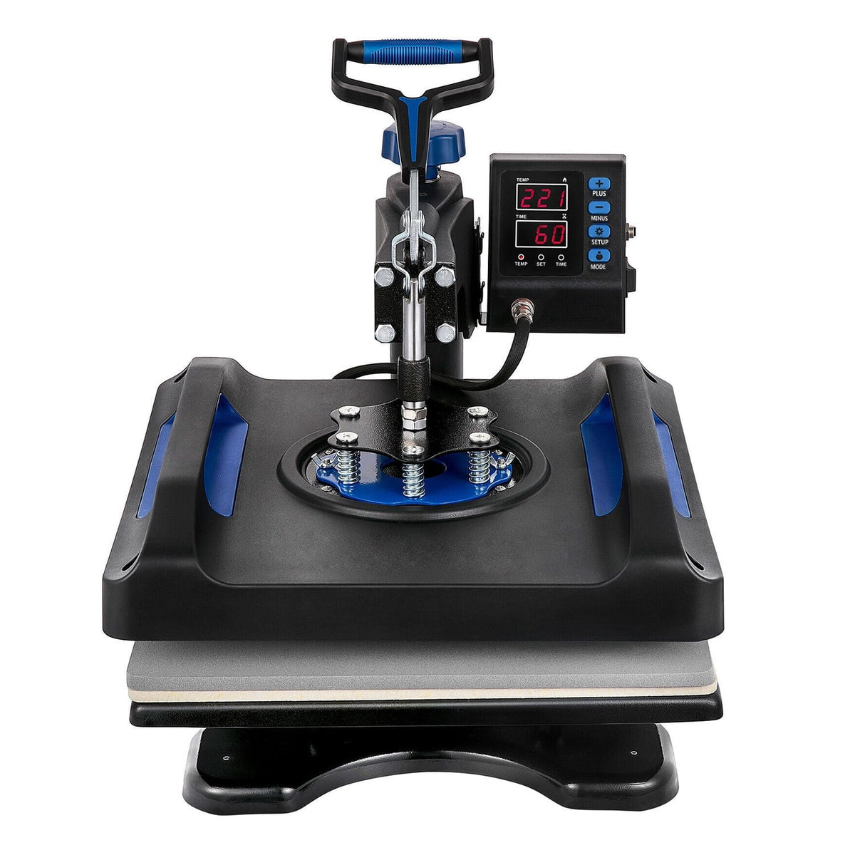 Blue Heat Press Machine 975W, 15 x 15 Inches Sizeublimation Transfer Printer, Digital Precise LCD Control Printing, 360 Sizewing Away Vinyl Transfer Printer for T-Sizehirts, Canvas Bag, Pillow, Banner