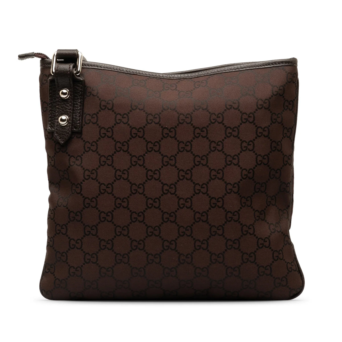 Pre-Owned Authenticated Gucci GG Jolicoeur Crossbody Nylon Fabric Brown Crossbody Bag Unisex (Good)