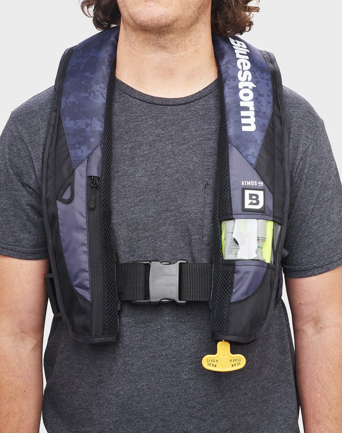 Bluestorm Gear Atmos 40 Automatic/Manual Inflatable PFD Life Jacket for Adults | USize Coast Guard Approved (Nitro Red)