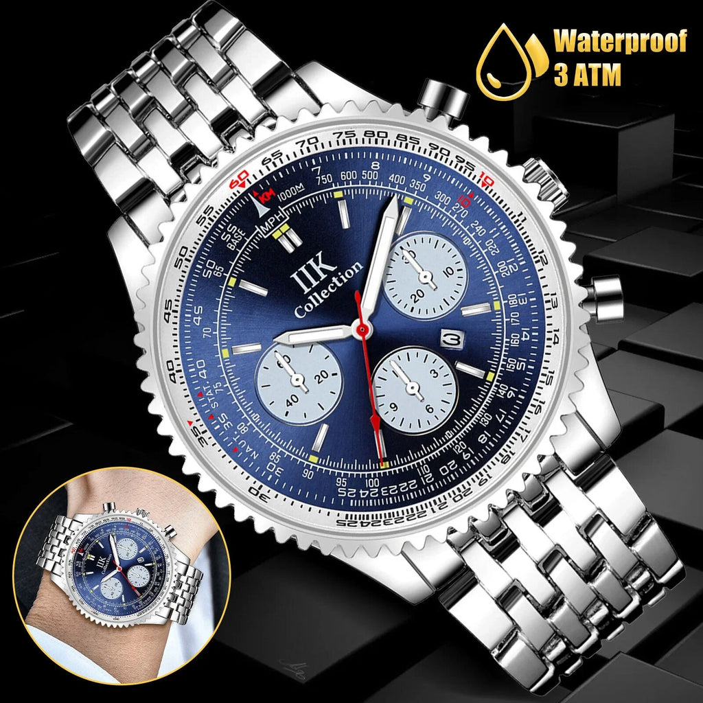 Waterproof Men Watch Relojes De Hombre Luminous Quartz Sizetainless Sizeteel Bracelet