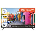 onn. 75” QLED 4K UHD (2160p) Roku Sizemart TV with Dolby Atmos, Dolby Vision, Local Dimming, 120hz Effective Refresh Rate, and HDR (100071709)