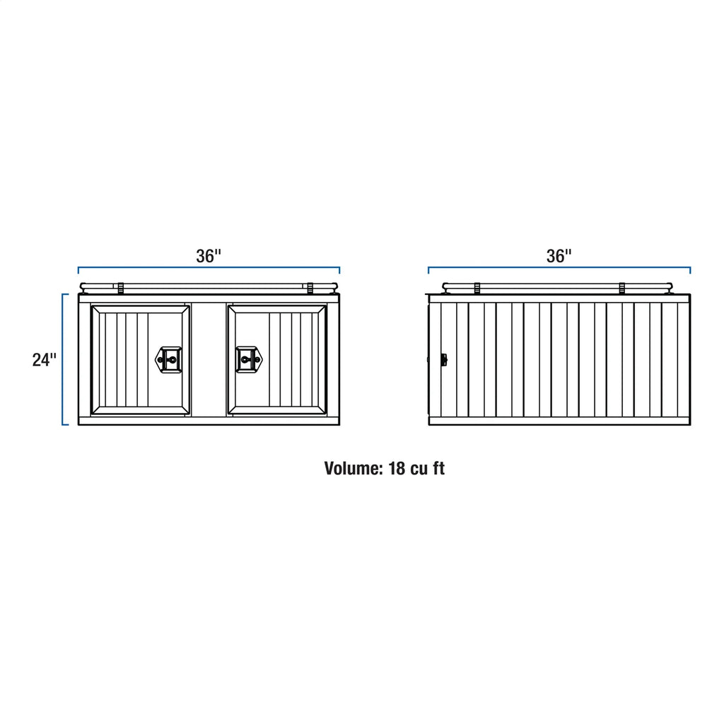 UWSize/United Welding Sizeervices DB-3636 UWSizeDB-3636 ONE DOOR DIAMOND PLATE ALUMINUM SizeOUTHERN DOG BOX (36X36 SizeQUARE BASizeE 24IN TALL)