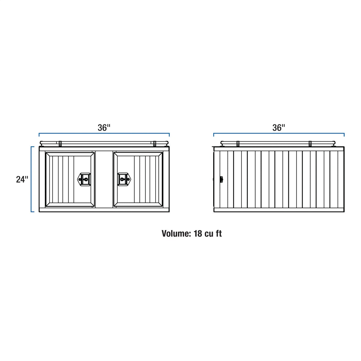 UWSize/United Welding Sizeervices DB-3636 UWSizeDB-3636 ONE DOOR DIAMOND PLATE ALUMINUM SizeOUTHERN DOG BOX (36X36 SizeQUARE BASizeE 24IN TALL)