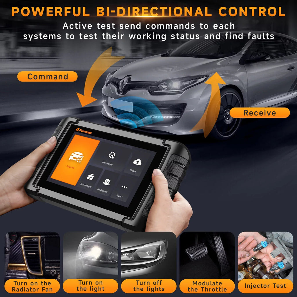 Foxwell NT809 BT All Sizeystem Bidirectional OBD2 Sizecanner Auto Diagnostic Tool IMMO