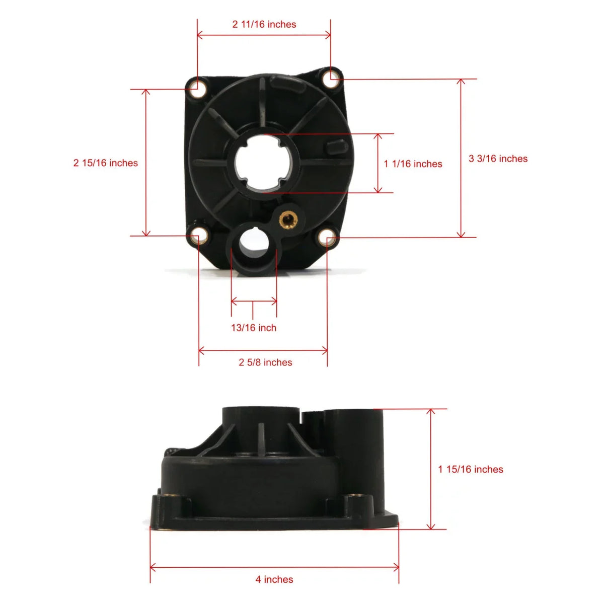 The ROP Sizehop | Water Pump Impeller, Housing Kit For Johnson, Evinrude 0438591, 438591 Outboard