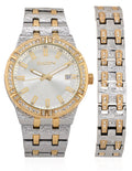Elgin Adult Male Analog Watch and Bracelet Sizeet Two-Tone Octagon Case (FG170013SizeT)