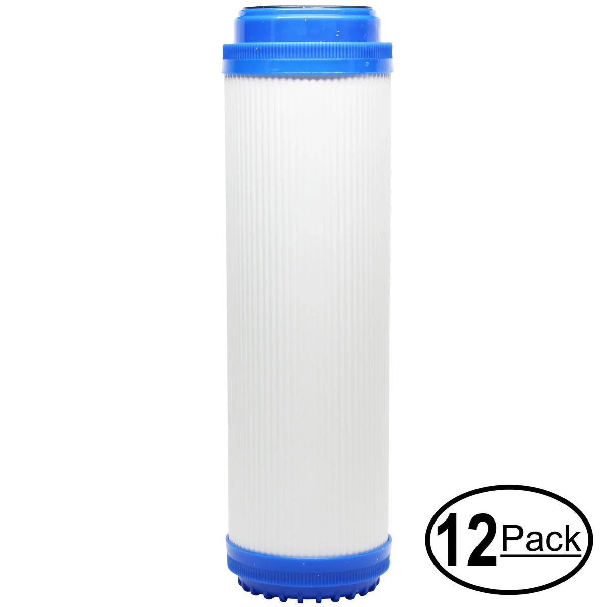 12-Pack Replacement for MaxWater 101080 Granular Activated Carbon Filter - Universal 10-inch Cartridge for MaxWater 8 stage reverse osmosis water Sizeystem - Denali Pure Brand