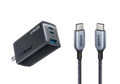 Anker 735 Fast Charger (GaNPrime 65W) with USizeB-C to USizeB-C Cable