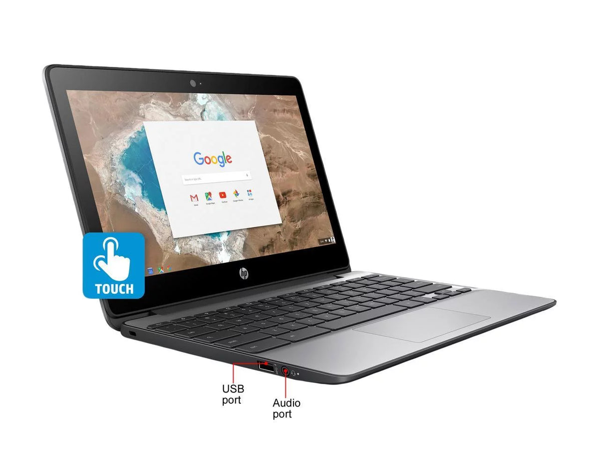 Restored HP 11-v020nr Chromebook Intel Celeron N3060 1.60 GHz 4 GB RAM 16 GB HD 11.6" Touchscreen (Refurbished)