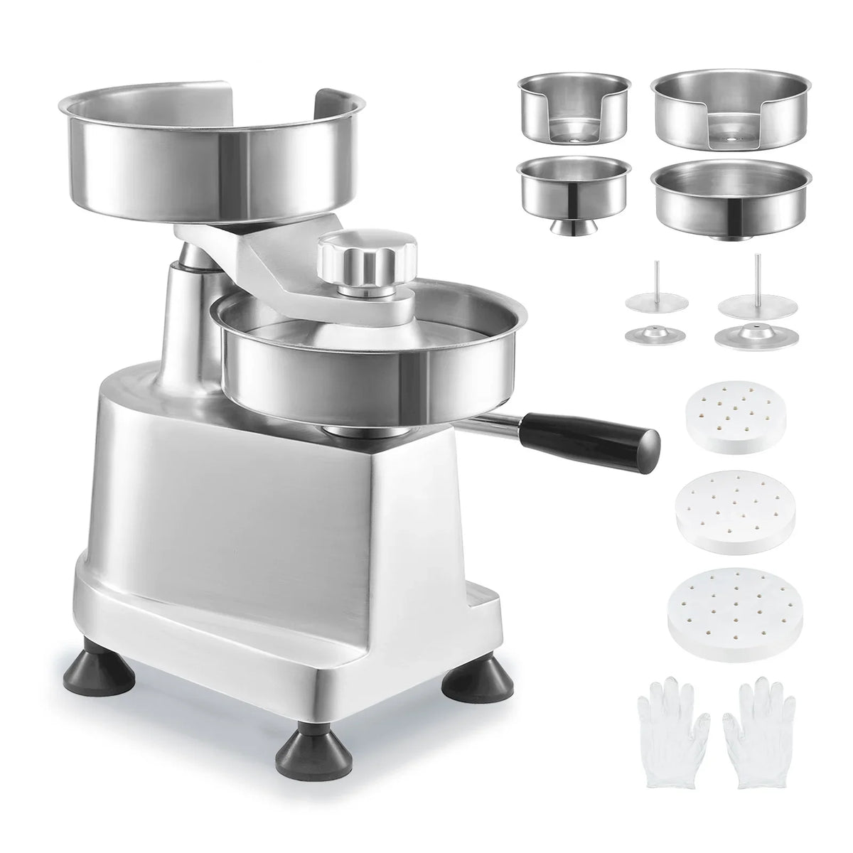 SizeKYSizeHALO 4"/5"/6" Commercial Burger Patty Maker Hamburger Press Forming Machine