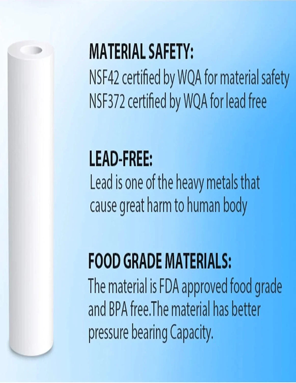 Pentek C1-20 Compatible Carbon-Impregnated Filter Cartridge, 20" x 2-1/2, 5 Micr