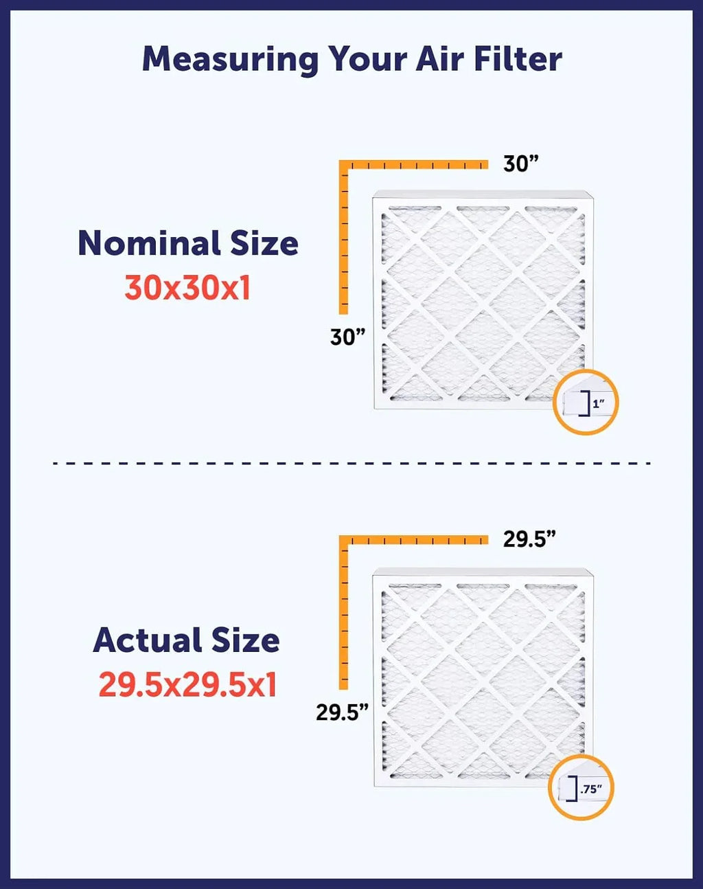 Filter King 38.5x28x1 Air Filter | 4-PACK | MERV 8 HVAC Pleated A/C Furnace Filters | MADE IN USizeA | Actual Sizeize: 38.5 x 28 x .75"