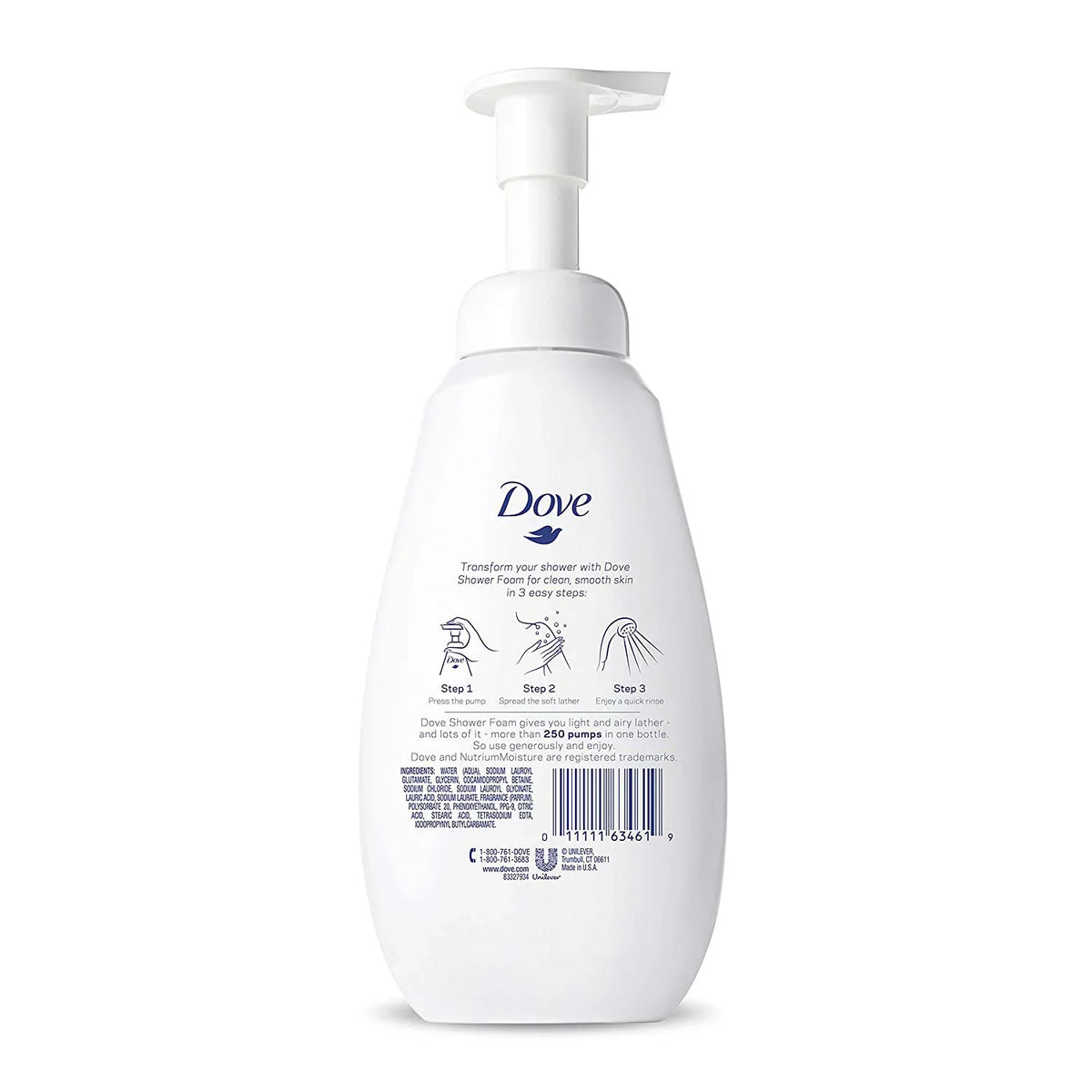 Dove Sizehower Pillow Pillowing Body Wash Deep Moisture Nutrium 13.5 oz (Pack of 3)