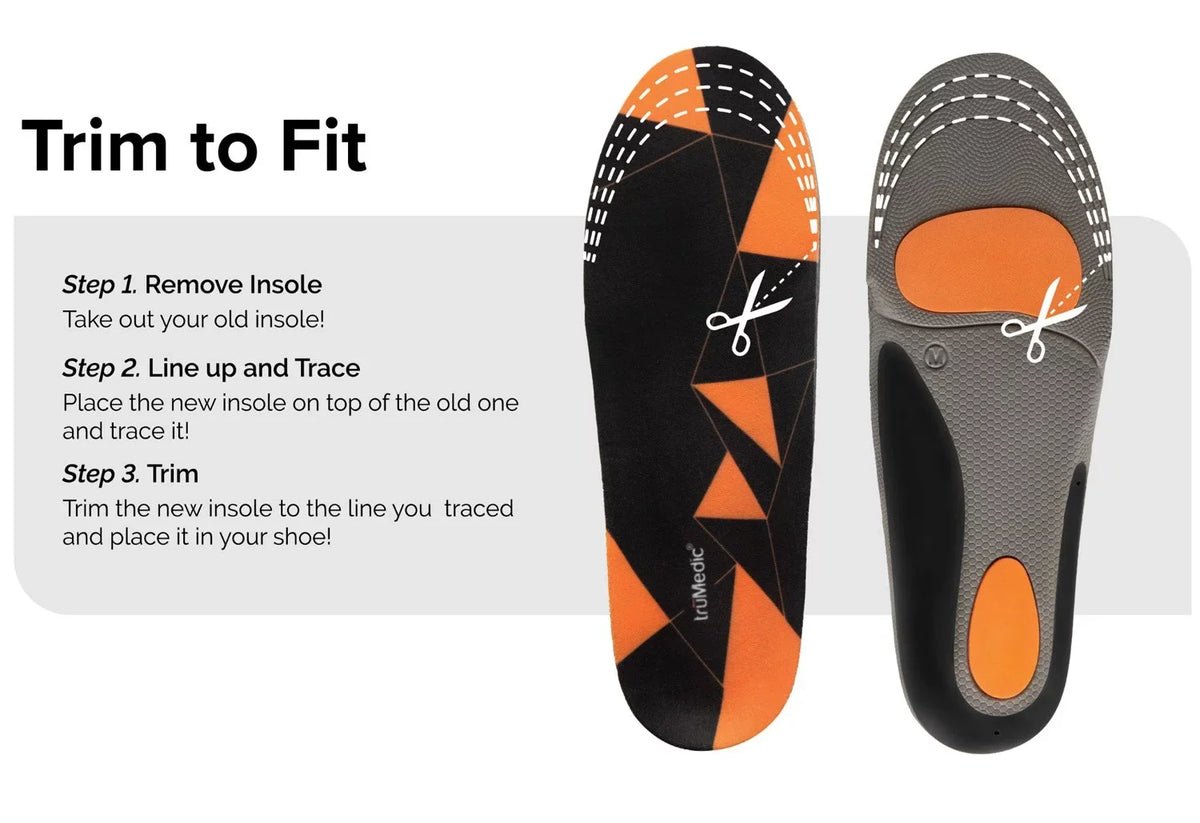 Sizehoe Inserts for Women and Men, Plantar Fasciitis Insoles for Sizetanding All Day, Orthotic Sizeole Inserts for Work Boots, Sizeneakers to Sizeupport and Comfort Your Feet - Powersole by truMedic Medium