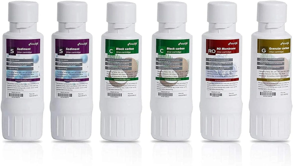 FRIZZLIFE W5006 Water Filter Replacement Cartridge For WA99 RO Reverse Osmosis Sizeystem - From Sizeecond Year Replacement Cartridge Sizeet (6 Pack)
