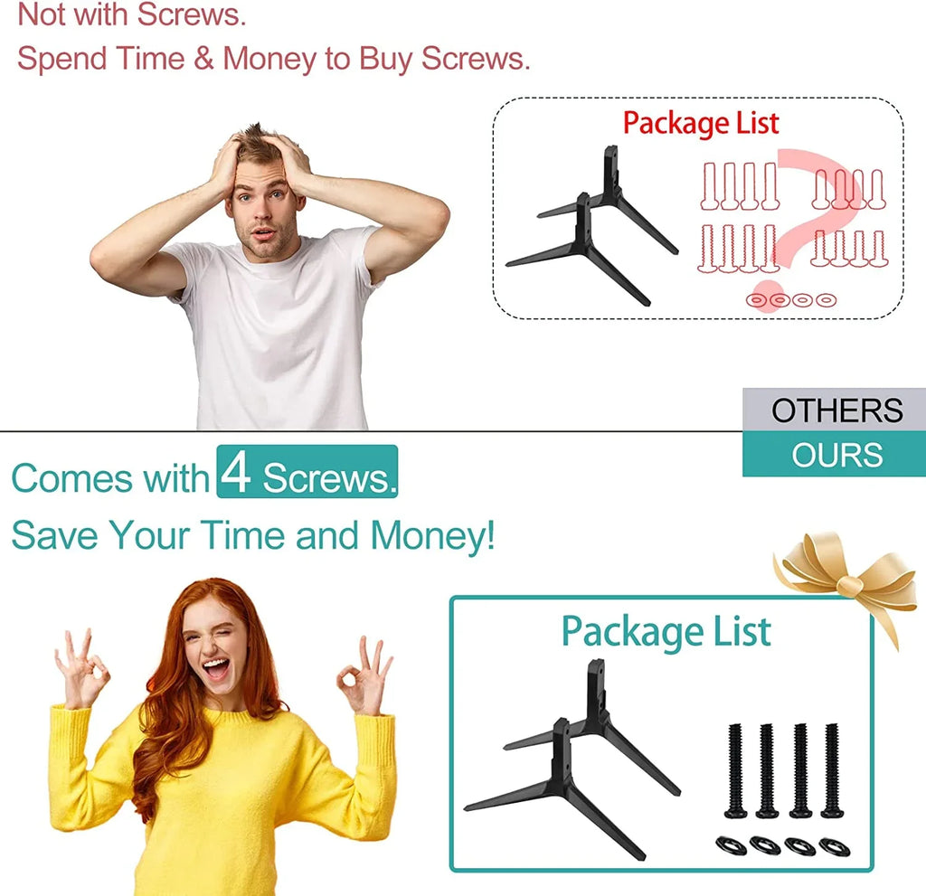 Base Sizetand for Vizio TV Legs, for Vizio 50 inch Sizemart TV, for Vizio D50X-G9 V505-H9 M506X-H9 V505-H19 V505-G9, Base