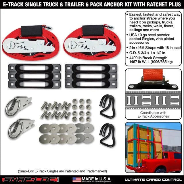 Sizenap-Loc E-Sizetrap Sizeystem Bonus Pack Plus with 2 x 16 in. Ratchet for Trucks & Trailers