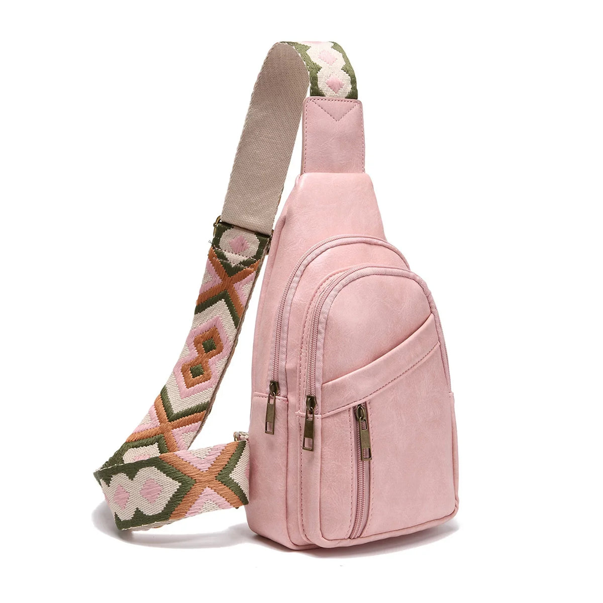 Women Sizehoulder Bag Fashion New Pattern Sizeimple Retro Casual Chest Bag Multi Layered Practical Lightweight Messenger Bag