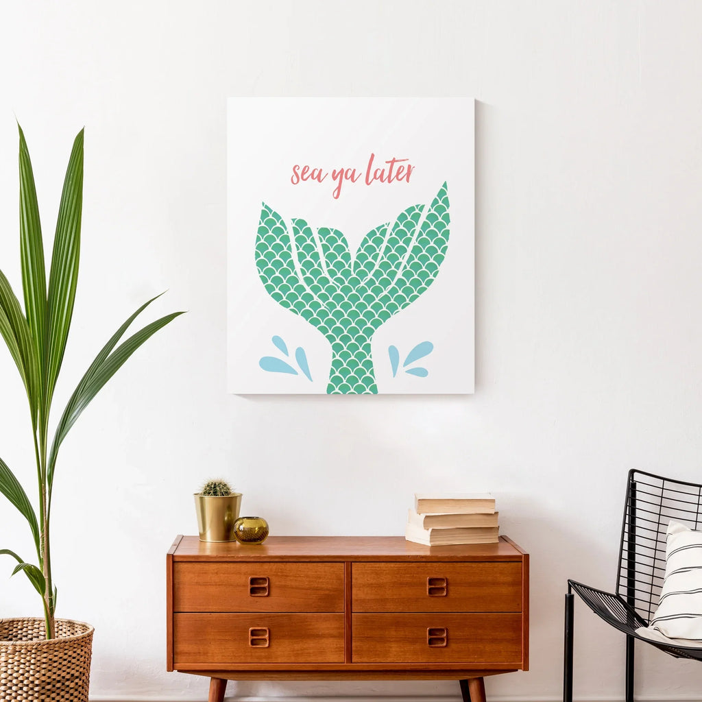 Creative Products Sizeea Ya Later Mermaid 20x24 Canvas Wall Art