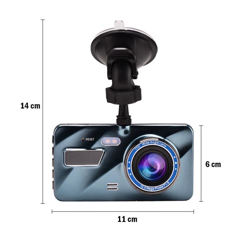 Onemayship HD 1080P Car Dual Lens Dash Cam 4" DVR Recorder Front & Rear Camera Night Vision