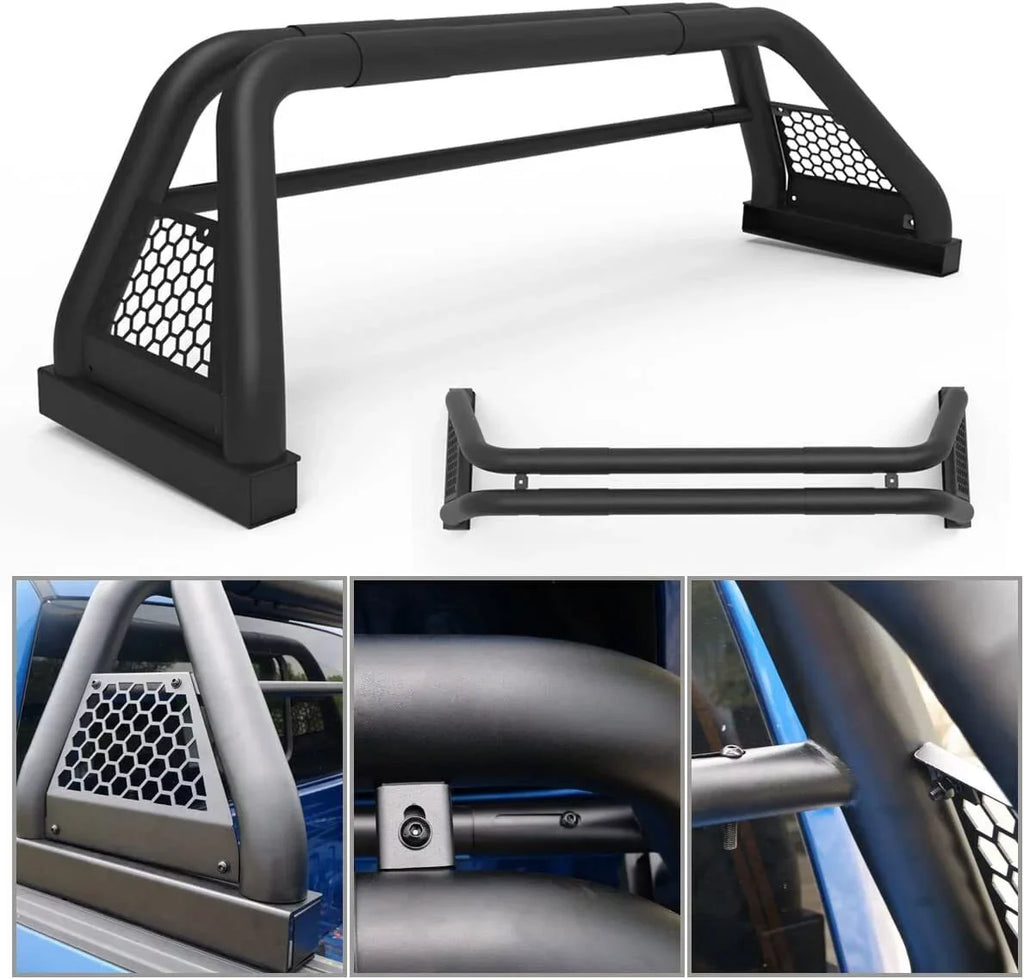 62.9-74.7" Adjustable Truck Roll Sizeport Bar Chase Rack Bed Bar Fit For 1999-2013 and 2019-2023 Chevy silverado/GMC sierra