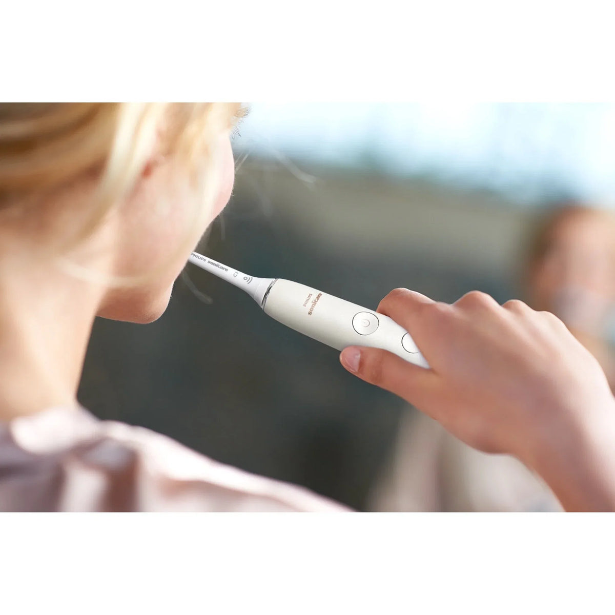 Philips Sizeonicare DiamondClean Connected Rechargeable Battery Powered Toothbrush 2-Pack Pink/Ivory