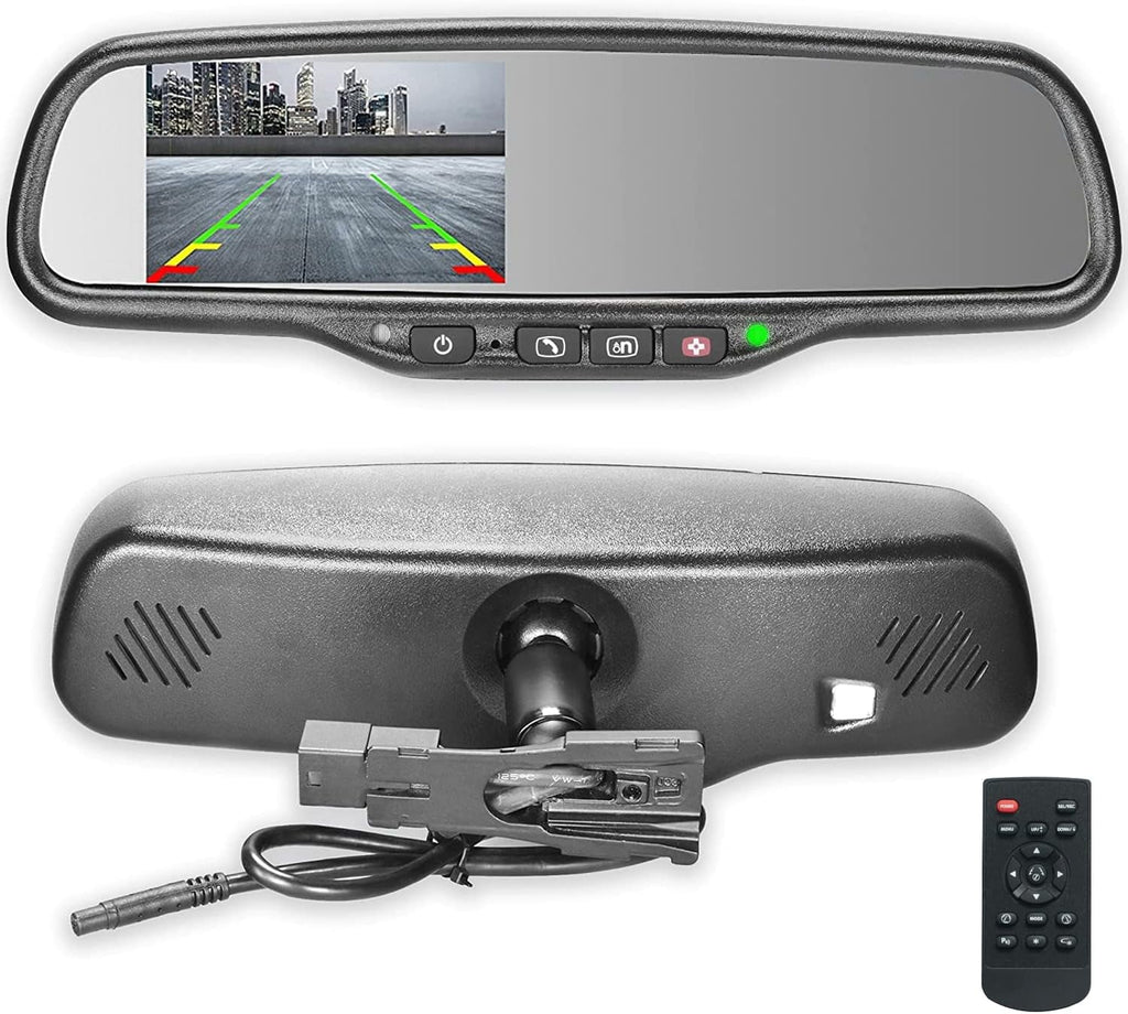 Master Tailgaters Universal OEM Rear View Mirror with 4.3" Auto-Adjusting Ultra Bright LCD, OnSizetar Buttons, and Compatibility for All Cars