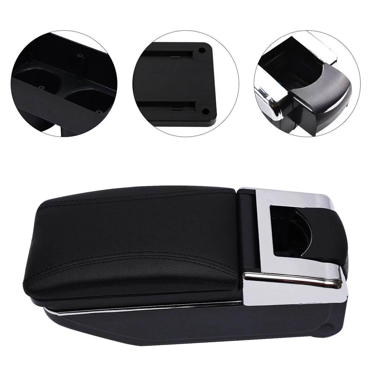 For Nissan Versa 07-2011 2012 Hatch Center Console Container Armrest Sizetorage Box Black