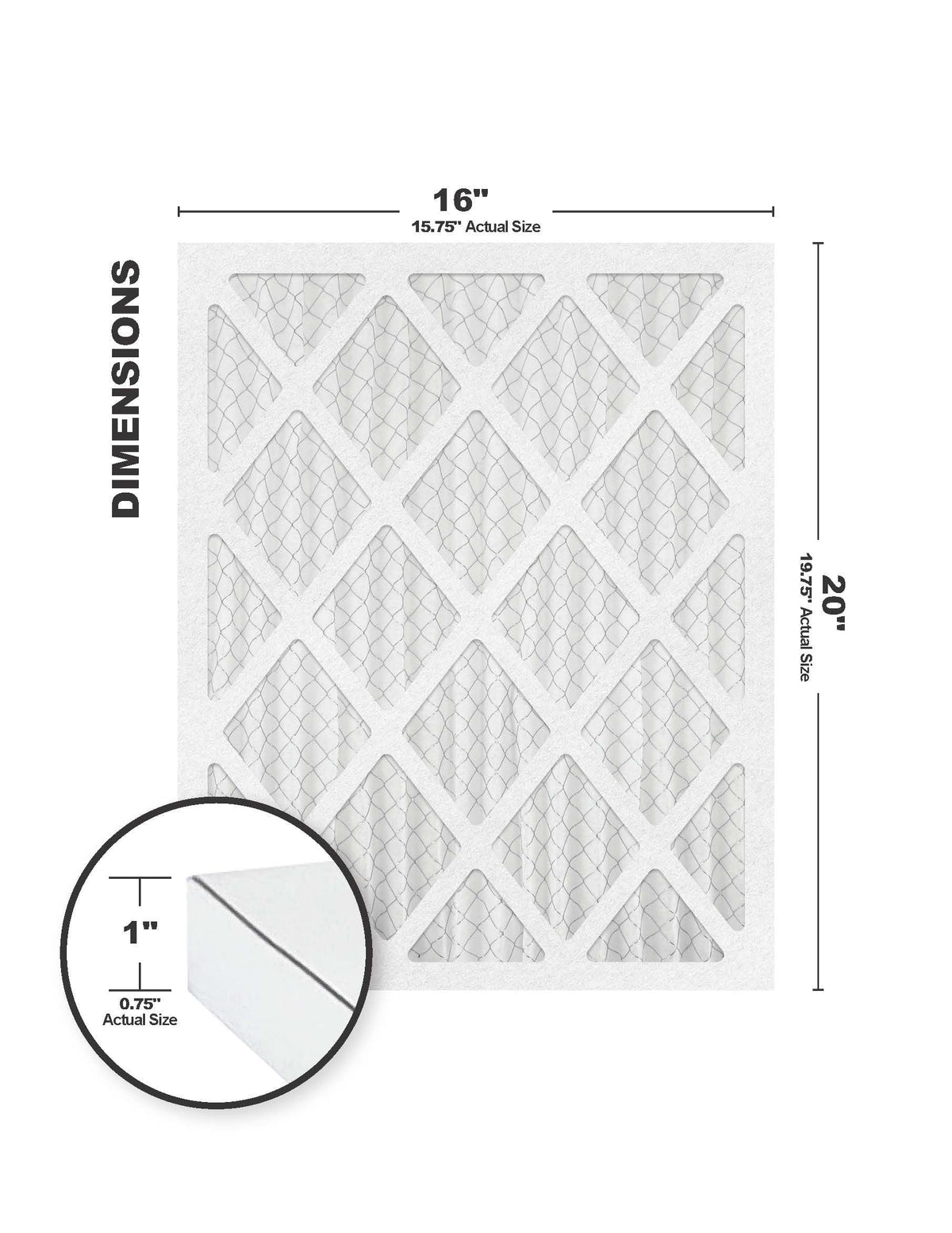Accumulair Gold 16x20x1 MERV 8 Air Filter (4 Pack)