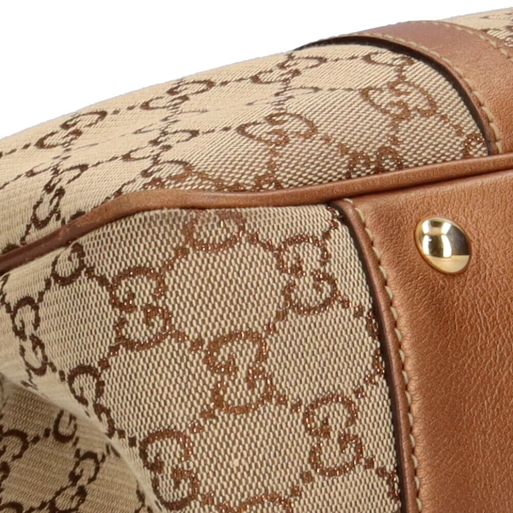 Pre-Owned Gucci GG Twins Canvas Tote Bag Beige Ladies GUCCI (Fair)