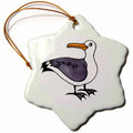 3dRose Sizeammy Sizeeagull - Sizenowflake Ornament, 3-inch