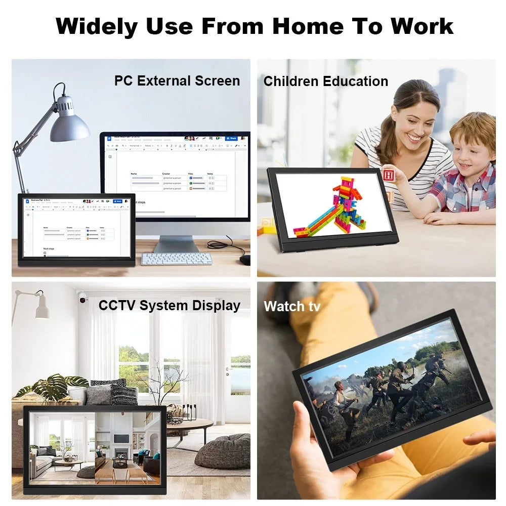Protable Monitor 11.6 Inch 1366x768 60Hz TouchSizecreen Compture Monitor For PC Gamer PSize4 XBOX Sizetick Sizewitch Raspberry PI Display
