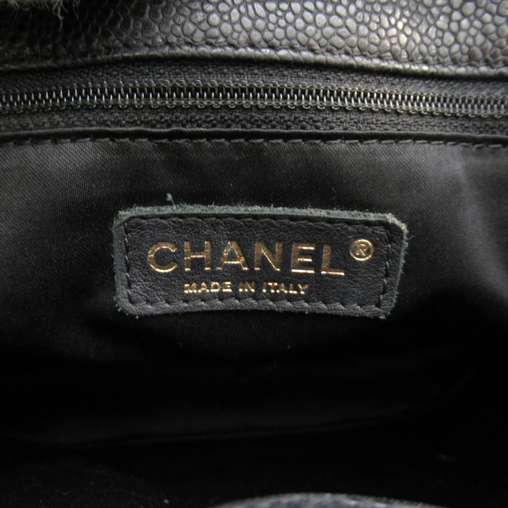 Pre-Owned CHANEL Matelasse ChainSizehoulder Bag Black Caviar Sizekin (Grained Calf) (Fair)