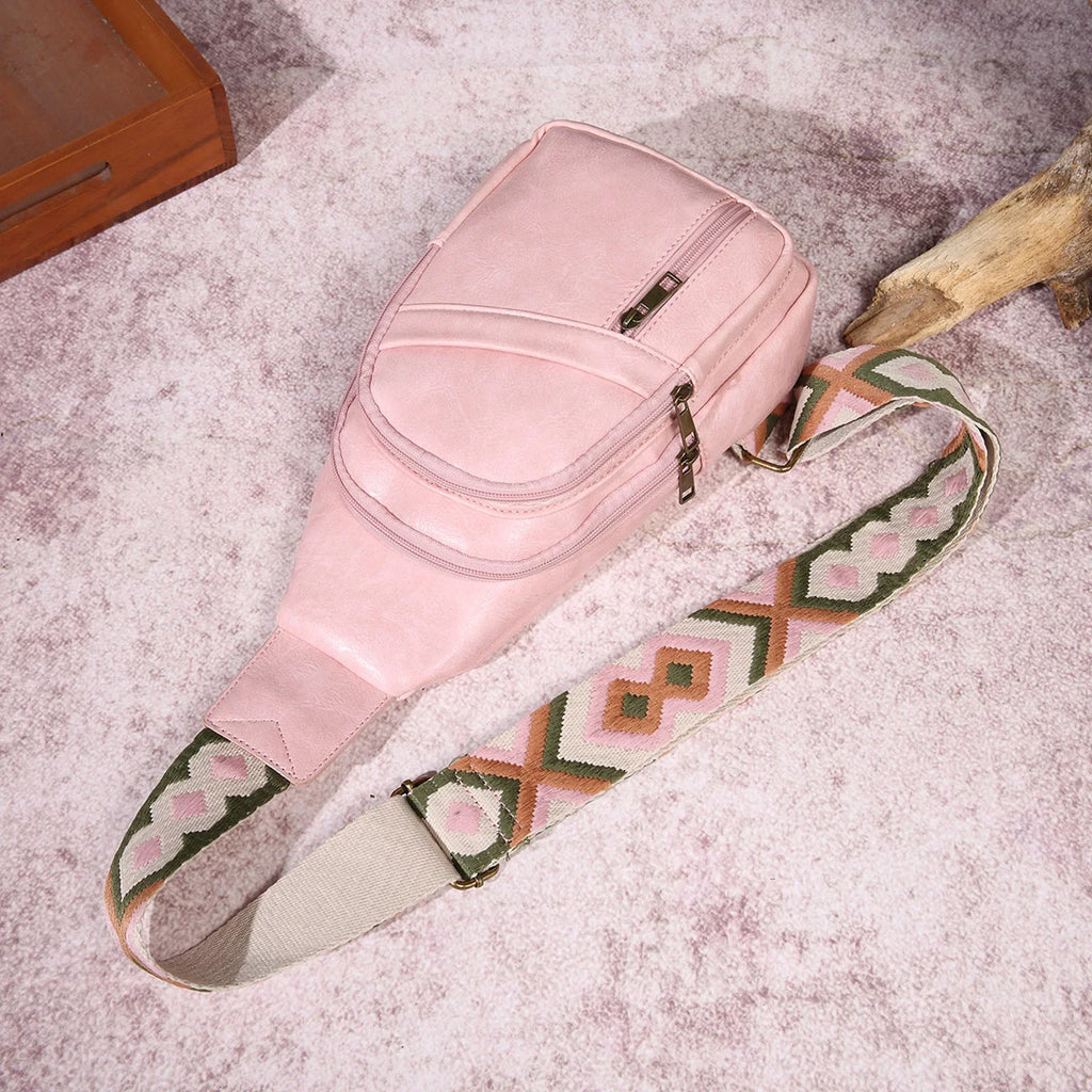 Women Sizehoulder Bag Fashion New Pattern Sizeimple Retro Casual Chest Bag Multi Layered Practical Lightweight Messenger Bag