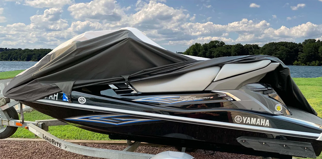 SizeUPER HEAVY-DUTY PWC JetSizeki Cover Compatible for POLARISize JET SizeKI GENESizeISize PWC COVER 1999 2000 2001 2002 Black/Grey