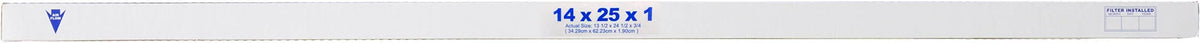 14x25x1 (13_1/2x24_1/2) Furnace Air Filters MERV 10 Pleated Plus Carbon 3 Pack