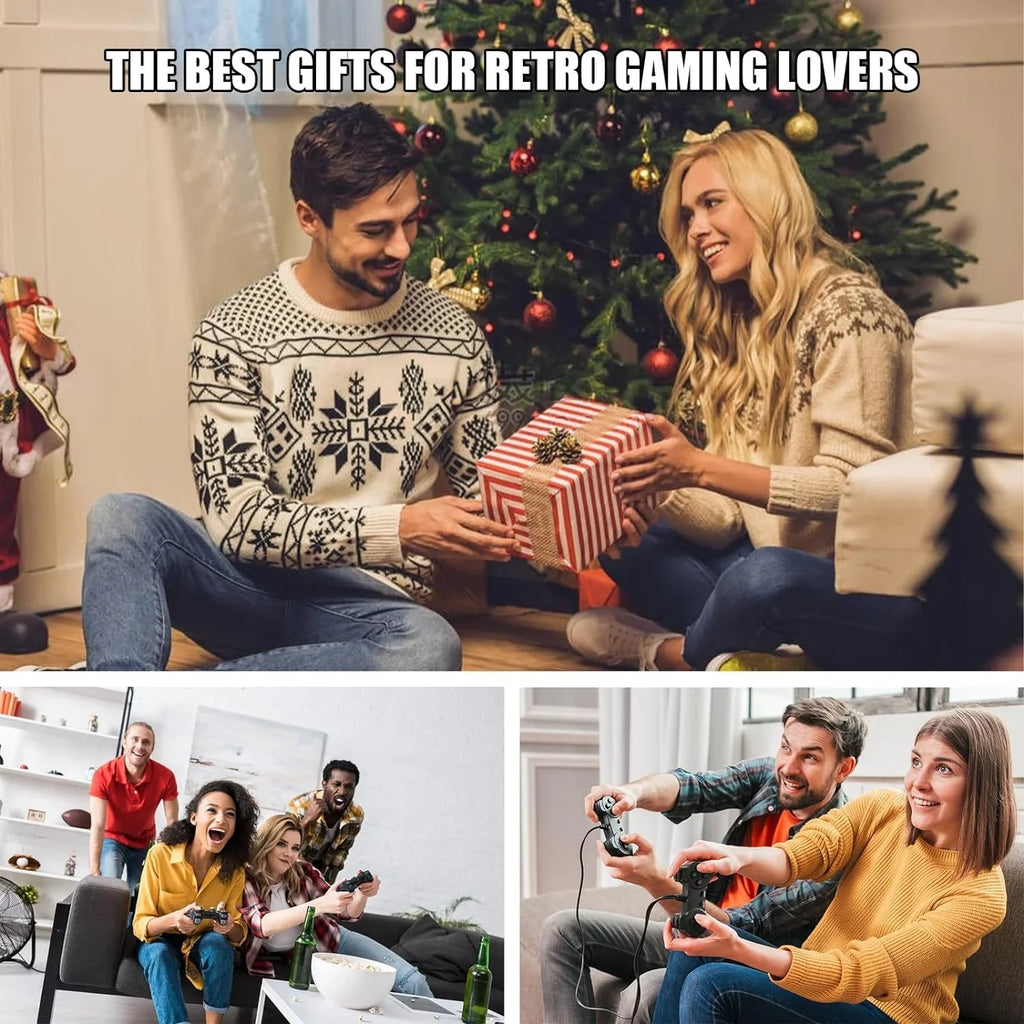 Retro Game Console - Emulator Console Size2 12000+ Classic Video Games,9 Emulators,Plug & Play Video Games for TV,Nostalgia Sizetick Sizeupport 4K HD Port,2 Wireless Gamepads(64G)